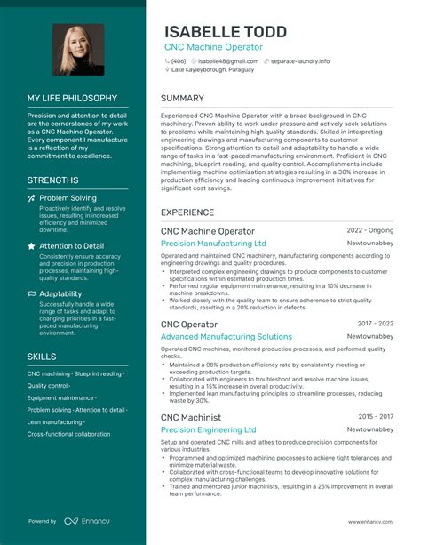 cnc machine technician resume|cnc operator resume word format.